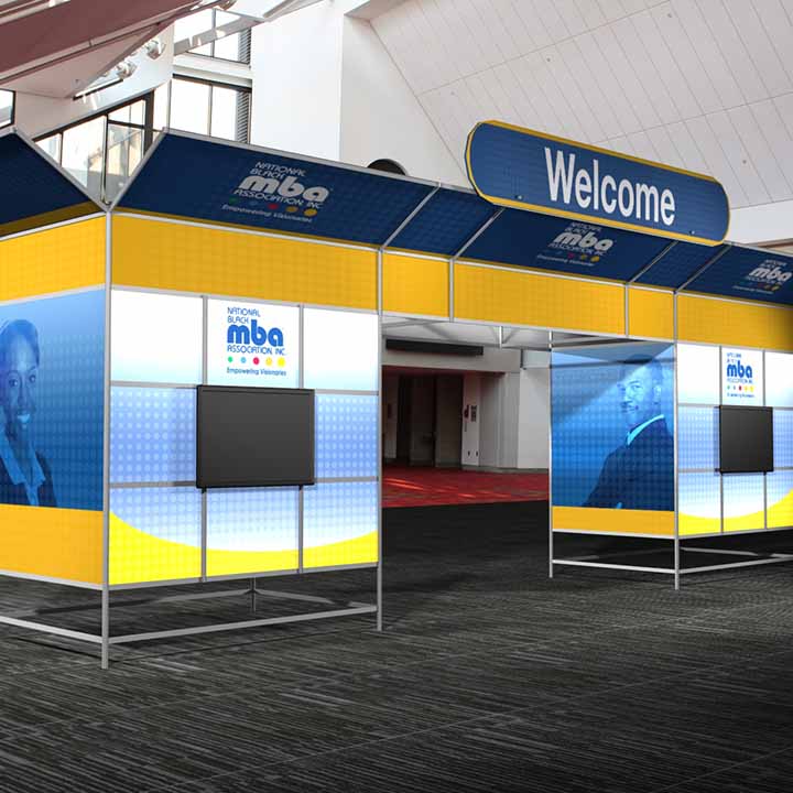 Entrance unit concept with LCD screens.